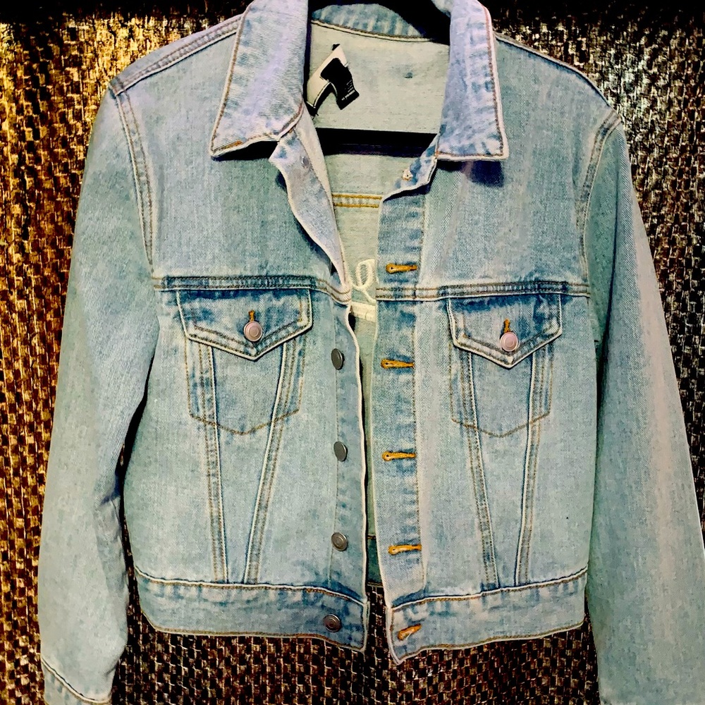Light wash denim jacket